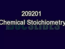 209201 Chemical Stoichiometry