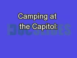 Camping at the Capitol: