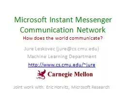 Microsoft Instant Messenger Communication Network