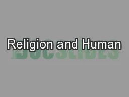 Religion and Human