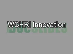 WCHRI Innovation