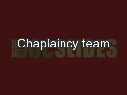 Chaplaincy team
