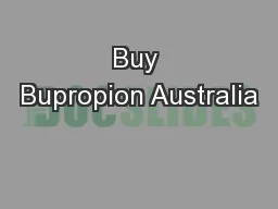 Buy Bupropion Australia