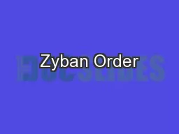 Zyban Order