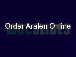 Order Aralen Online