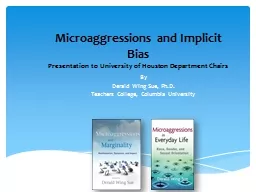 Microaggressions and Implicit Bias