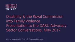 U Disability & the Royal Commission into Family Violenc
