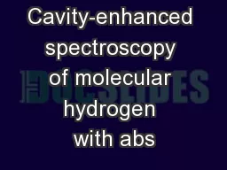 Cavity-enhanced spectroscopy of molecular hydrogen with abs