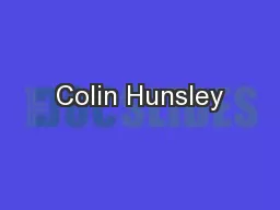 Colin Hunsley