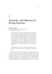 ms Autarchy and Openess in Living Systems GennaroAulet