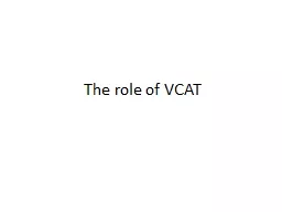 The role of VCAT