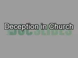 Deception in Church