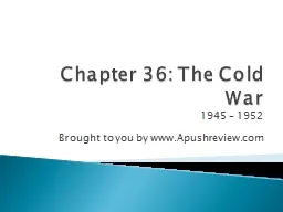 Chapter 36: The Cold War