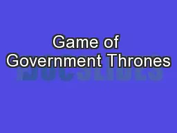 Game of Government Thrones