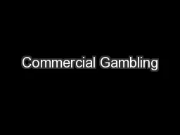Commercial Gambling