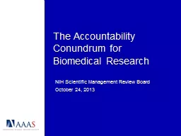 The Accountability Conundrum for Biomedical Research