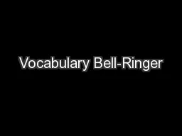Vocabulary Bell-Ringer