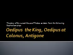 Oedipus  the King, Oedipus at