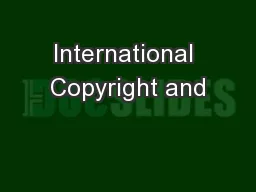 International Copyright and