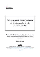 Writing academic texts organization and structure auth