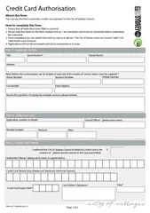 Page  of  Credit Card Authorisation About this form Yo