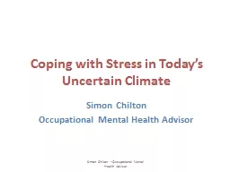 Coping with Stress in Today’s Uncertain Climate