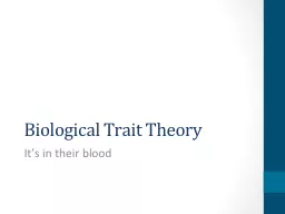 Biological Trait Theory