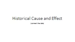 Historical Cause and Effect