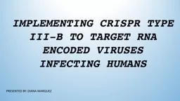 Implementing CRISPR