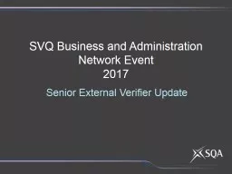SVQ Business and Administration Network Event