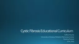 Cystic Fibrosis Educational Curriculum