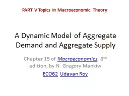 A Dynamic Model of Aggregate Demand and Aggregate Supply