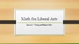 Math for Liberal Arts