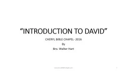 “ Introduction to David