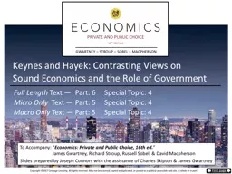 Keynes and Hayek: Contrasting Views