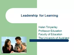 Leadership for Learning