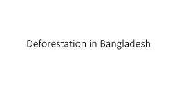 Deforestation in Bangladesh
