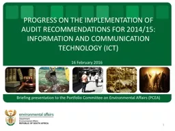 PROGRESS ON THE IMPLEMENTATION OF AUDIT RECOMMENDATIONS FOR