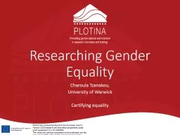 Researching Gender Equality