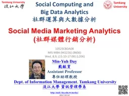Social Computing and