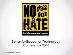 Behavior Education Technology Conference 2016
