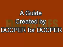 A Guide Created by DOCPER for DOCPER