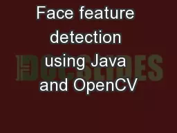 Face feature detection using Java and OpenCV