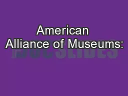 American Alliance of Museums: