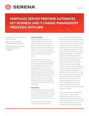 Mortgage service provider automates key business and it change management processes with