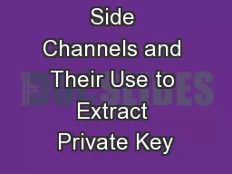 Cross-VM Side Channels and Their Use to Extract Private Key