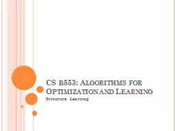 CS b553: Algorithms for Optimization and