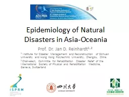 Epidemiology of Natural Disasters in Asia-Oceania