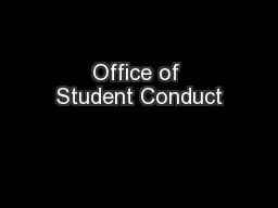 Office of Student Conduct