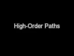 High-Order Paths